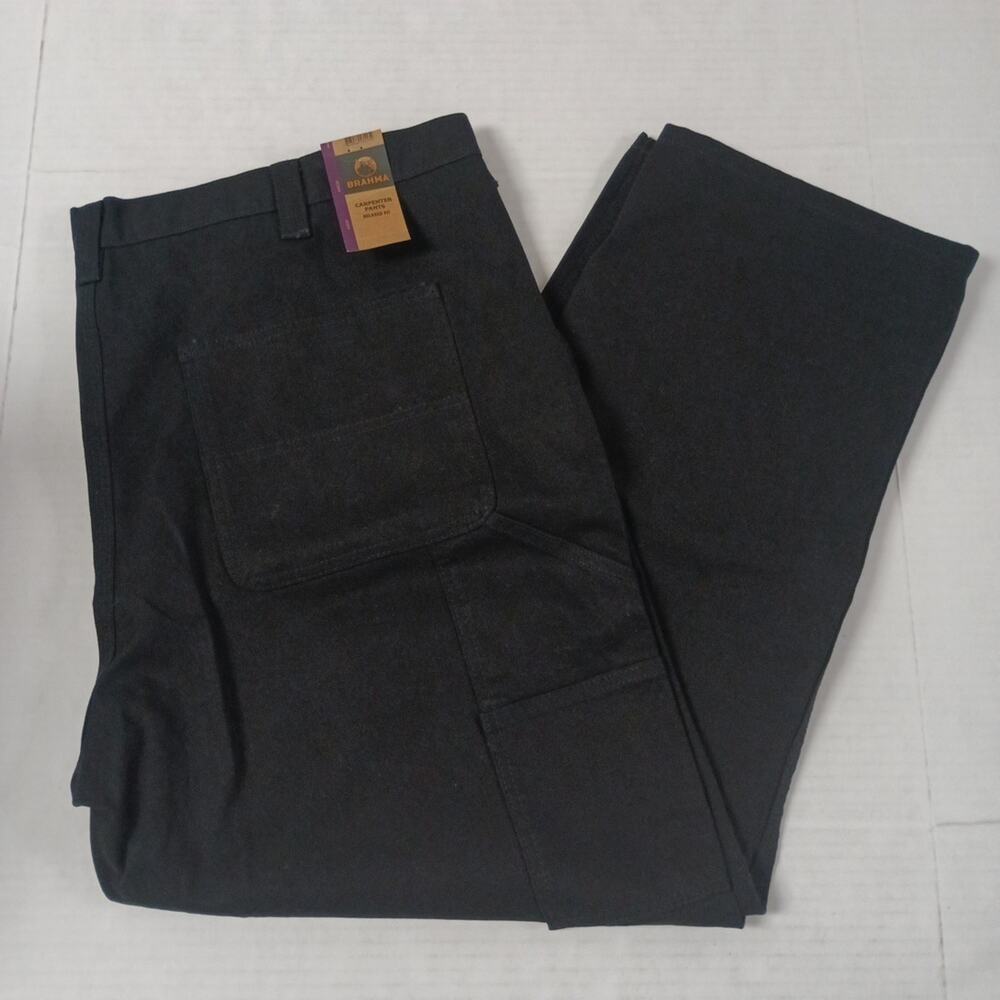 Brahma Work Carpenter Pants Men Size 44x30‎ Black Relaxed Fit